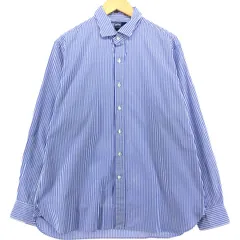 古着 ラルフローレン Ralph Lauren CUSTOM FIT 長袖 コットンストライプシャツ メンズXL相当/eaa540774