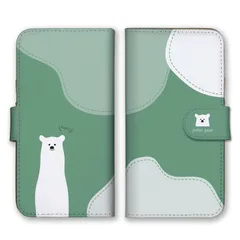 iPhone13 Pro ケース 手帳型 アイフォン13 プロ スマホケース 携帯ケース しろくま シロクマ 白熊 動物 北欧柄 かわいい ペールカラー おしゃれ 大人可愛い カラー05