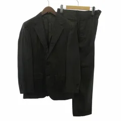 エディフィス EDIFICE 美品 ロロピアーナ Super130's ストライプスーツ セットアップ ジャケット 段返り3B サイドベンツ グレー 44 約M-L