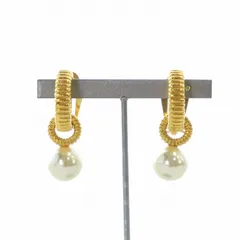 モスキーノ MOSCHINO イヤリング アクセサリー 両耳用 クリップ式 フェイクパール リング ゴールド色 ■GY11 /MQのサムネイル