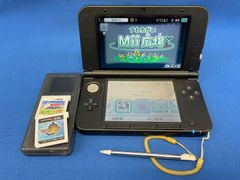 3DSLL ブラック ジャンク 本体 ソフト２本おまけ トリコ/モンスターハンター【G2/0220-3】