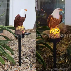 鳥よけ×インテリア 鷹タカLED ソーラーライト ガーデンライト ガーデンオーナメント 動物光る 庭 インテリア 屋外 防水 テラス 歩道装飾用 ya