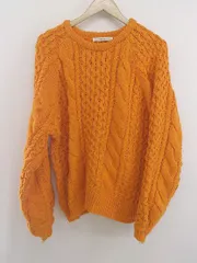 ◇ bohmal ボマール ケーブル編み 長袖 ニット セーター サイズF オレンジ レディース E  【1304140023332】