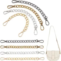 PH PandaHall バッグチェーン 持ち手 8本入り 4色 交換用 延長チェーン チェーンストラップ 財布 ハンドバッグ 携帯 スマホケース ストラップ素材 アクセサリーパーツ 手作り素材 バッグ小物 長さ20cm( ミックスカラー)