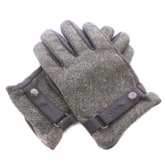 ポールスミス PAUL SMITH アーティストストライプトリムレザーグローブ ARTIST STRIPE BELT LEATHER GLOVE 手袋 ラムレザー ウール カシミヤ混 F 茶 ブラウン /AT7のサムネイル