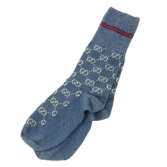 GUCCI グッチ 572266 GG ロゴ 靴下 ソックス インディゴブルー系