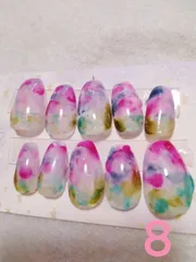 🌸 ハンドメイドネイルチップ – アジサイ×インクジェルデザイン 💅