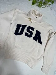 ラルフローレン　ＵＳＡ　セーター　Ｌ　激レア　生成り　アイボリー