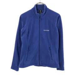 モンベル 長袖 シャミース インナー ジャケット XS ブルー系 mont-bell アウトドア レディース 古着 【240505】