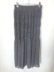 ◇ niko and … ニコアンド 総柄 ロング フレア スカート サイズ3 ブラック系 レディース E  【1406180073589】