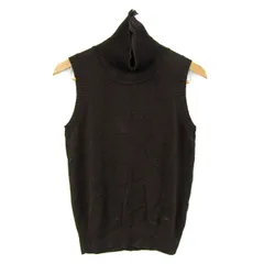 バーバリーロンドン ノースリーブニット タートルネック トップス レディース 2サイズ ブラウン系 BURBERRY LONDON