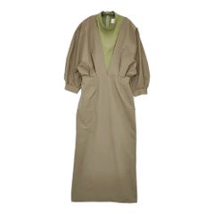 Ameri VINTAGE 02210540641 MEDI OFF SHOULDER PUFF SLEEVE DRESS ワンピース カーキ レディース アメリヴィンテージ【中古】5-0728M△のサムネイル