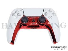 PS5 DualSense コントローラー シェル カバー メタリックレッド 装飾ストリップ カバー 分解・組み立てが簡単 用装飾フレーム