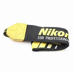 Nikon FOR PROFESSIONAL プロストラップ 黒黄 アクセサリー 【中古】