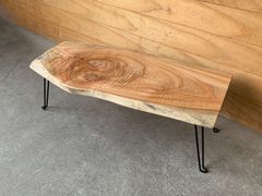 センダン一枚板折り畳みテーブル 90cm センターテーブル ローテーブル ちゃぶ台 [T123]