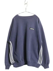 【お得なクーポン配布中!】 90s USA製 アディダス ワンポイント スウェット メンズ XL オールド トレーナー ヘビーウエイト 裏起毛 クルーネック 大きいサイズ 3ライン