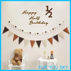【新着商品】ハーフバースデー 誕生日 飾り バースデー 飾り 誕生日 飾り 女の子 男の子 フェルト happy birthday レターバナー 誕生日 写真背景 子供 お祝い