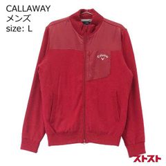 キャロウェイ★2way ダブルジップ ジャケット レッド Lサイズ 早い者勝ち✨】キャロウェイ メンズ 2Way ジップジャケット L レッド