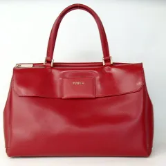 値下げ【希少】FURLA トートバッグ2way ショルダーバック　レザー　レッド 2025年最新】フルラ バック 赤の人気アイテム - メルカリ