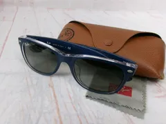 【中古】ｹｰｽ付 Ray-Ban ﾚｲﾊﾞﾝ NEW WAYFARER CLASSIC ｻﾝｸﾞﾗｽ RB2132-F ﾈｲﾋﾞｰ ﾌﾞﾗｳﾝ 55□18 991855411