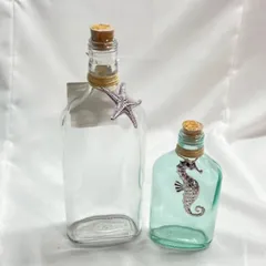 オーナメントボトル 2点セット ニトリ ガラス クリア コルク
