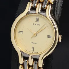 SEIKO 【電池切れ】SEIKO セイコー クォーツ 腕時計 黒文字盤 スクエア レザーベルト レディース 2P21-5320