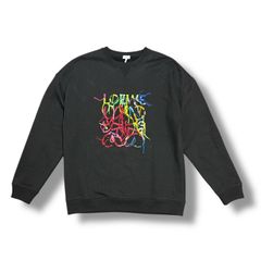 LOEWE 24AW SWEATSHIRT スウェットシャツ 刺繍ロゴ クルーネック ロエベ H526Y24X45 ブラック S 91332A7のサムネイル