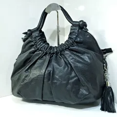 【送料込み 2000円均一】コムサデモード COMME CA DU MODE フェイクレザー シボ革風 ハンドバッグ ブラック 8399938e20250127