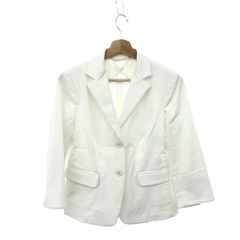 MAX MARA マックスマーラ テーラードジャケット サイズ:40 ホワイト コットン レディース 240001139224のサムネイル