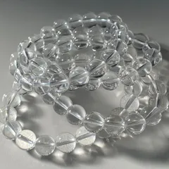 【フォロー割あり】水晶　クリアクォーツ|粒約10㎜|内径約16㎝　ブレスレット　天然石　パワーストーン
