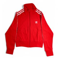 adidas アディダス オリジナル ニットジャージ RED スリーストライプ サイズL