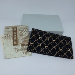 D156　美品　印傳屋　黒　鹿柄　カードケース　名刺入れ　甲州印伝　INDENYA　鹿革　伝統工芸品