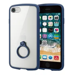 エレコム iPhone SE (第2世代/第3世代) / 8 / 7 用 ケース 耐衝撃 背面クリア TOUGH SLIM LITE ネイビー PM-A22STSLFCRNV 0