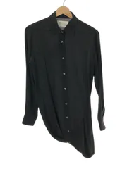 Maison Martin Margiela 1 メゾン マルタン マルジェラ 1 10SS フロントデザインシルクシャツ ブラック 38のサムネイル