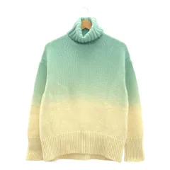 【美品】  GALERIE VIE / ギャルリーヴィー | ファインウール ハンギングダイ ハイネックプルオーバー ニット | S | ホワイト/ライトブルー | レディース