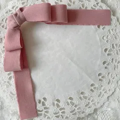 ❤️302 ベロアドロップリボンクリップピン❤️ピンク