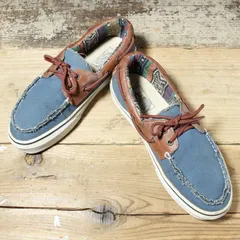 USA VANS バンズ キャンバス スニーカー デッキ シューズ メンズ26cm ブルー アメリカ古着　080923aw302