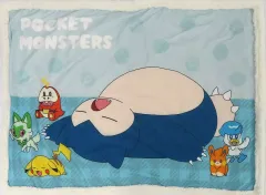 【中古】抱き枕カバー・シーツ・ブランケット カビゴン＆ピカチュウ＆ニャオハ＆ホゲータ＆クワッス＆パモ ブランケット 「ポケットモンスター」