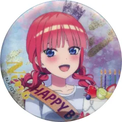 【中古】バッジ・ビンズ 中野二乃 キラキラ缶バッジ 「くじ引き堂 五等分の花嫁∽ オトナBirthdayくじ」 D-2賞