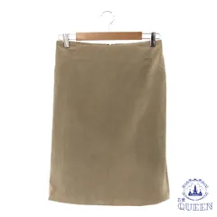 【訳アリ】 INED イネド ボトムス スカート タイト ファスナー付き シンプル ひざ丈 レディース ベージュ 9 901-10984 送料無料 古着