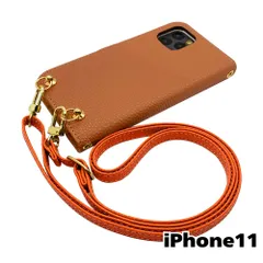【新品未使用】iPhone11 アイフォン11 ストラップ付 手帳型スマホ ケース ショルダー (カバー色アプリコット、ストラップ色テラコッタオレンジ) カード収納 くすみカラー zflip49-strap24-iphone11-aprc-teor