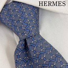 美品 HERMES エルメス リバーシブル ニットタイ ネクタイ ブラック 黒