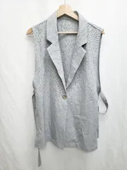 ◇ Θ Discoat ディスコート サイドオープン ジレ　ベスト サイズM グレー レディース P  【1410230003853】