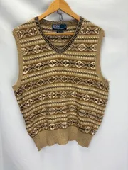 90年代 POLO by RALPH LAUEN　コットンカシミヤ混　ニットベスト　サイズⅬ　06101204　861