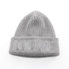 ロエベ LOEWE ニットキャップ グレー ウール ニットビーニー