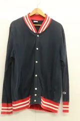 【中古】 CHAMPION メンズブルゾン XL スナップ ブルゾン REVERSE WEAVE CHAMPION XL 紺 ネイビー ロゴ