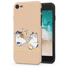 THE DREAMY LIFT iphone ケース アニメ 漫画 猫 かわいい かっこいい 綺麗 萌え 人気 グッズ スマホケース (喧嘩猫, iphone SE2、iphone 7/8) 1
