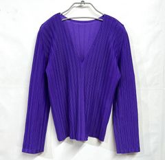 PLEATS PLEASE ISSEY MIYAKE｜プリーツプリーズ イッセイミヤケ  プリーツ加工 Vネック 長袖カットソー
