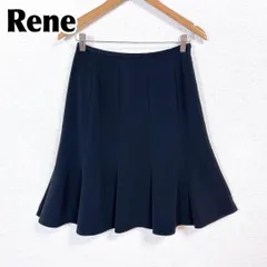 【正規タグ付き】Renéルネ ネイビー フレアスカート 34 AラインFOXEY 正規タグ付き】Renéルネ ネイビー フレアスカート 34 AラインFOXEY