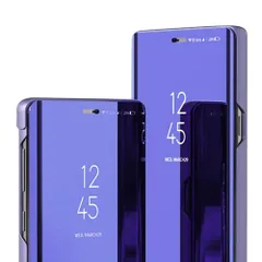 P20 Pro ケース 手帳  ミラー光沢 ハイブリット 手帳 ケース 【Color】 パープルのサムネイル